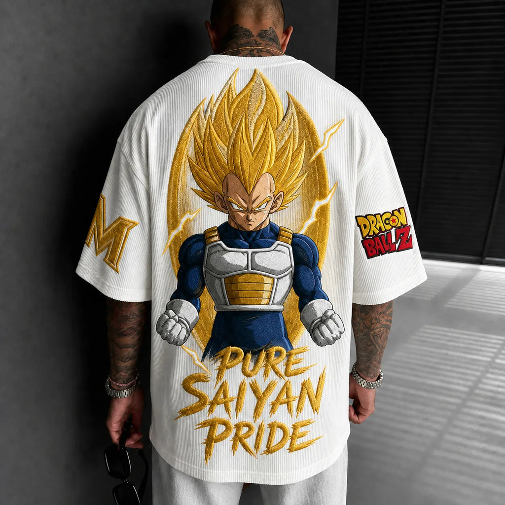 Dragon Ball Unisex Short-Sleeve Corduroy T-Shirt With Anime Print