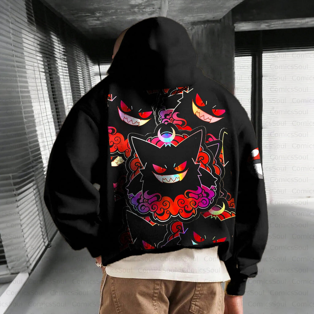 PKM-Unisex Anime Inspired Vintage Plush Hoodie