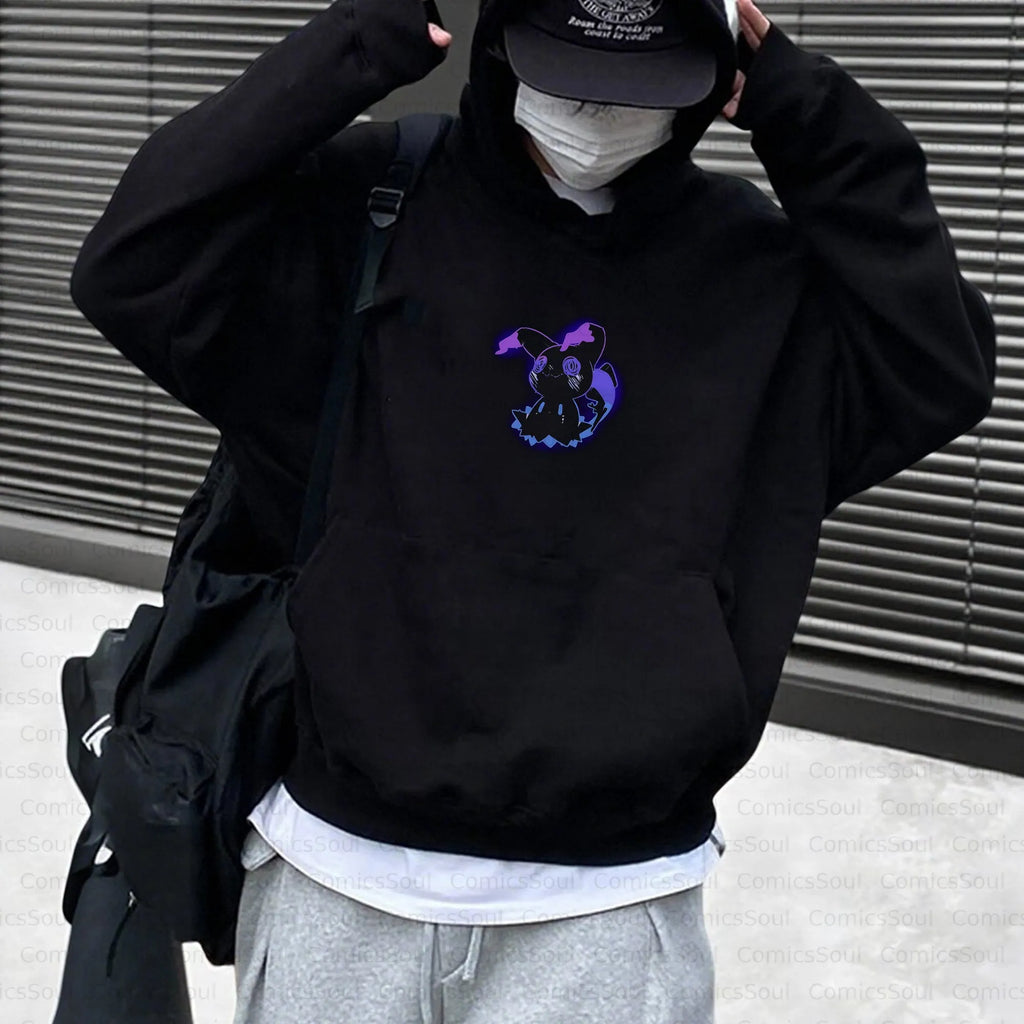 PKM-Unisex Anime Inspired Vintage Plush Hoodie