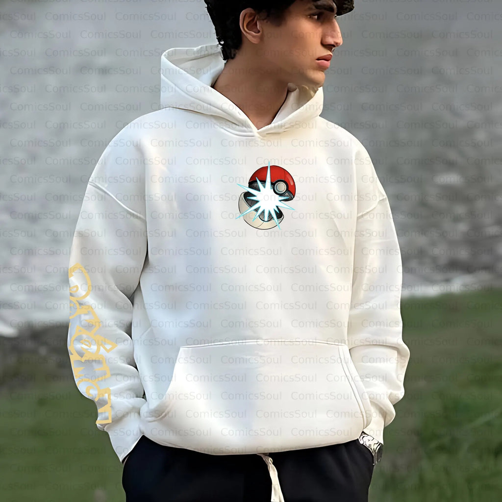 PKM-Unisex Anime Inspired Vintage Plush Hoodie