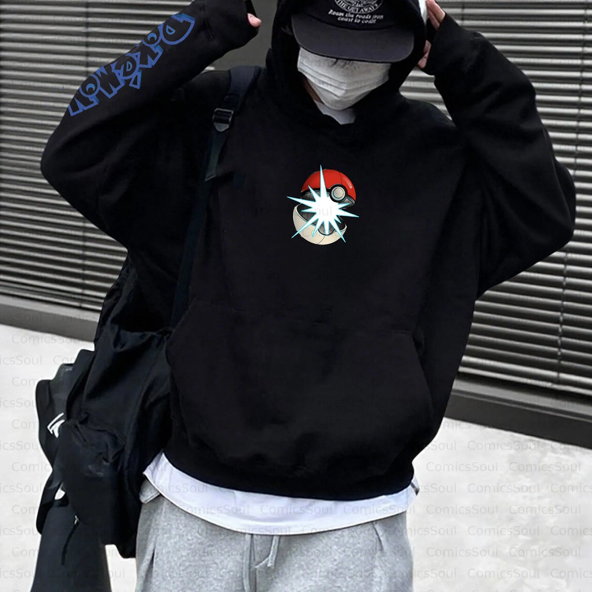 PKM-Unisex Anime Inspired Vintage Plush Hoodie