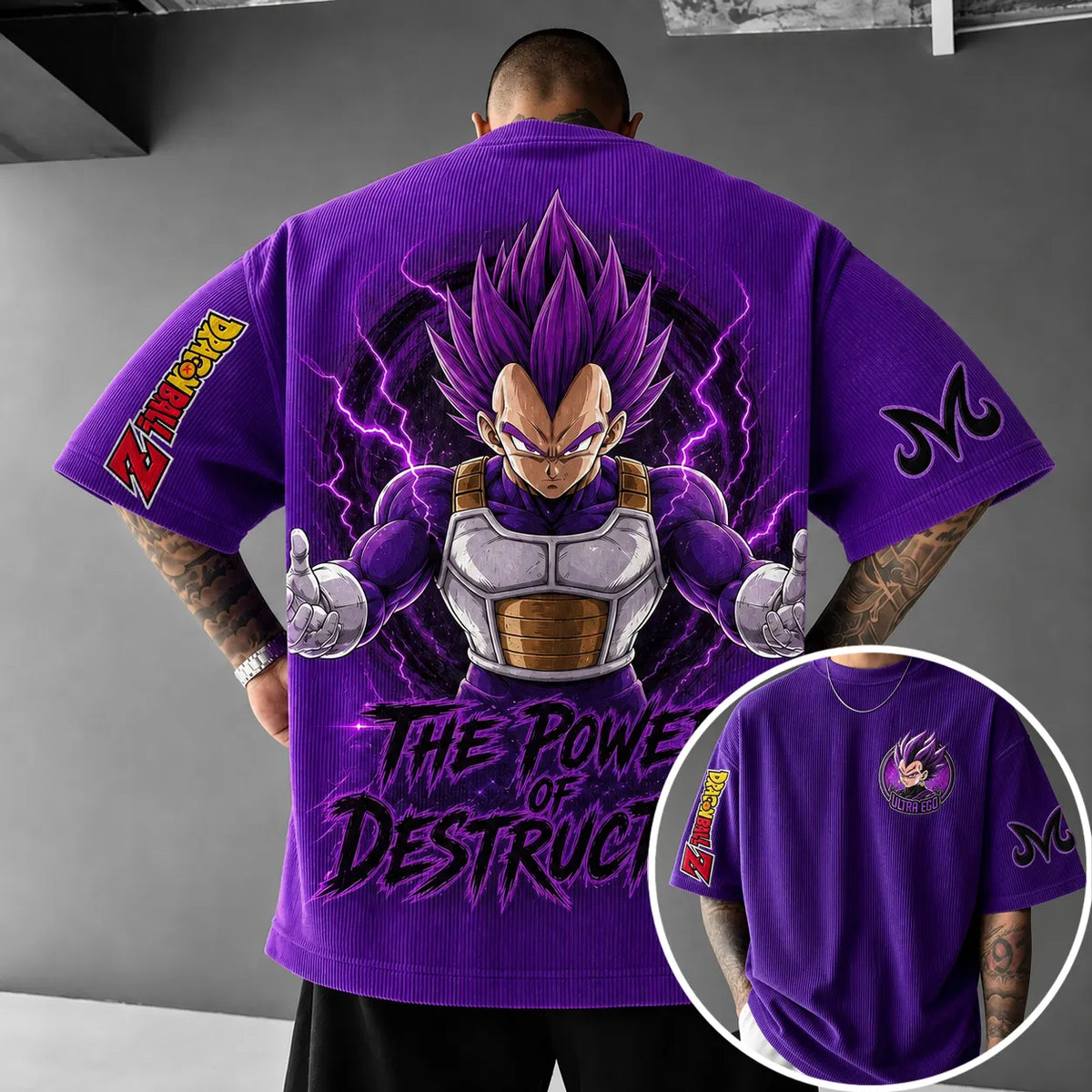 Dragon Ball Unisex Short-Sleeve Corduroy T-Shirt With Anime Print