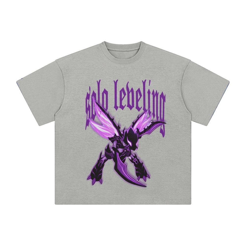 SL-Unisex Anime Inspired Washed  Vintage T-Shirt