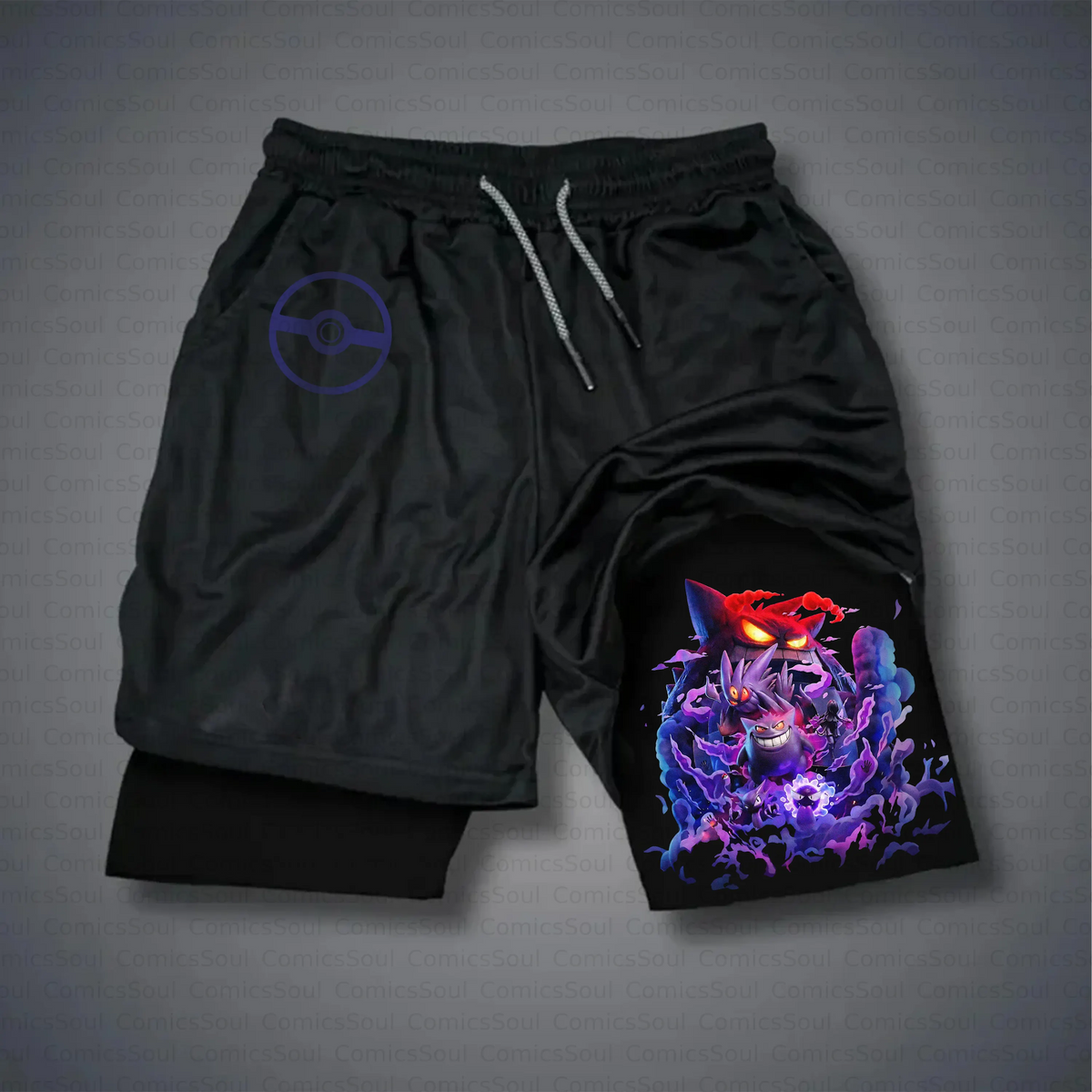 PKM-Unisex Casual Anime Style Shorts