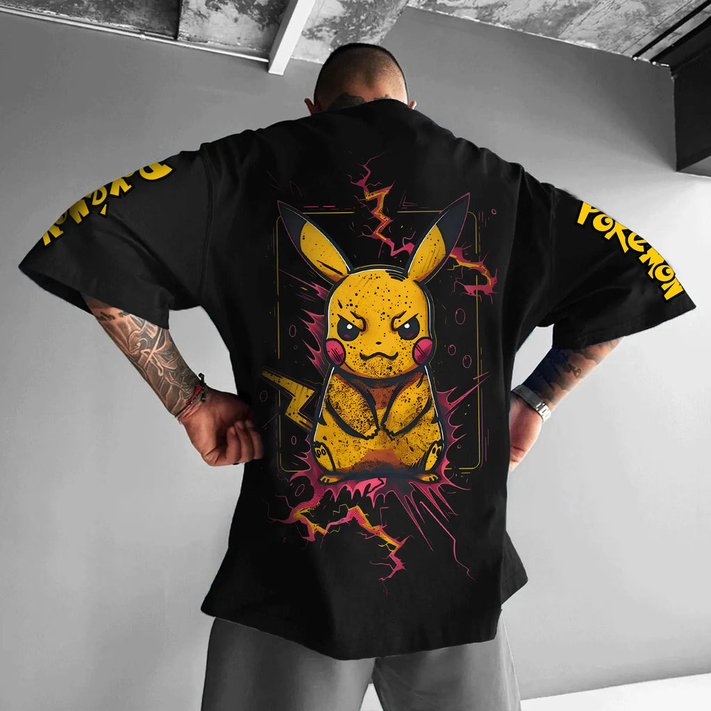 PKM-Unisex Anime Inspired Vintage T-Shirt
