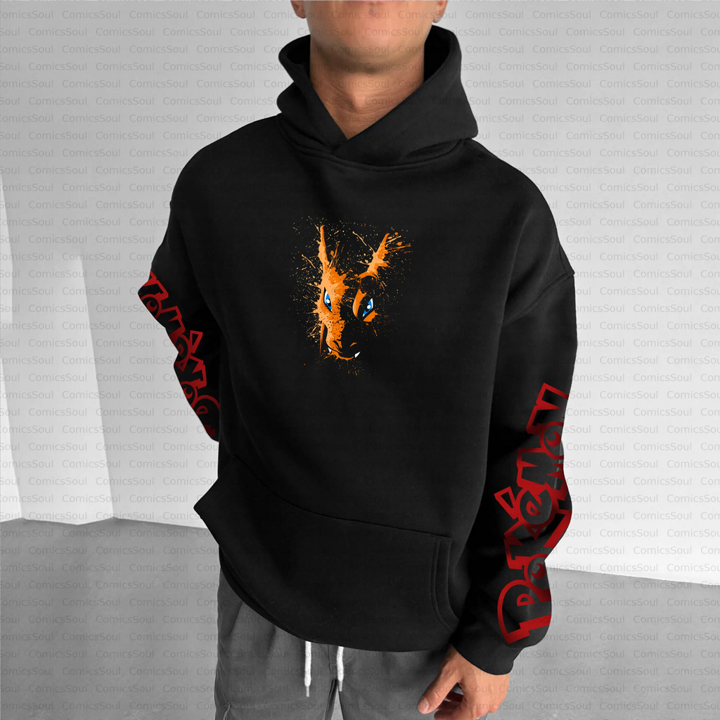 PKM-Unisex Anime Inspired Vintage Plush Hoodie