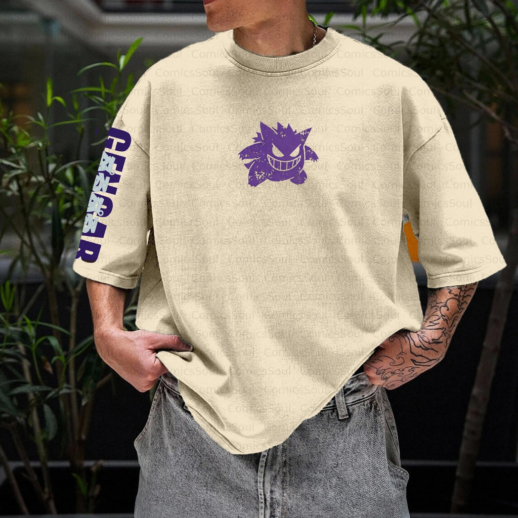 PKM-Unisex Anime Inspired Vintage T-Shirt