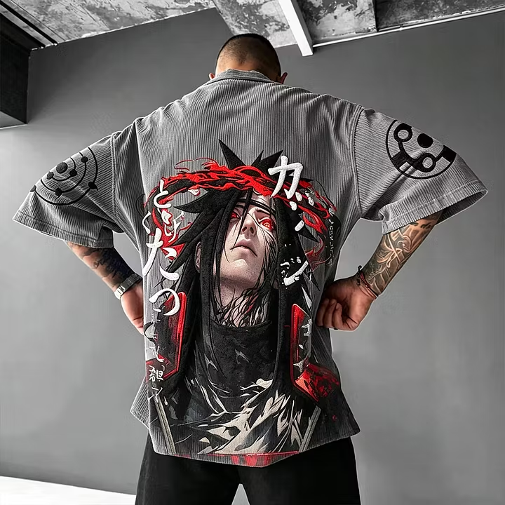 NINDO Madara Uchiha Vintage Corduroy T-Shirt