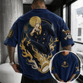 One Piece Unisex Anime-Style Retro Corduroy Oversized T-Shirt