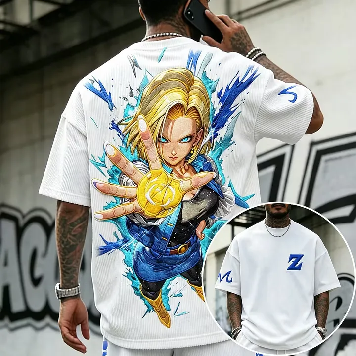 Dragon Ball Unisex Anime Inspired Vintage Corduroy T-Shirt