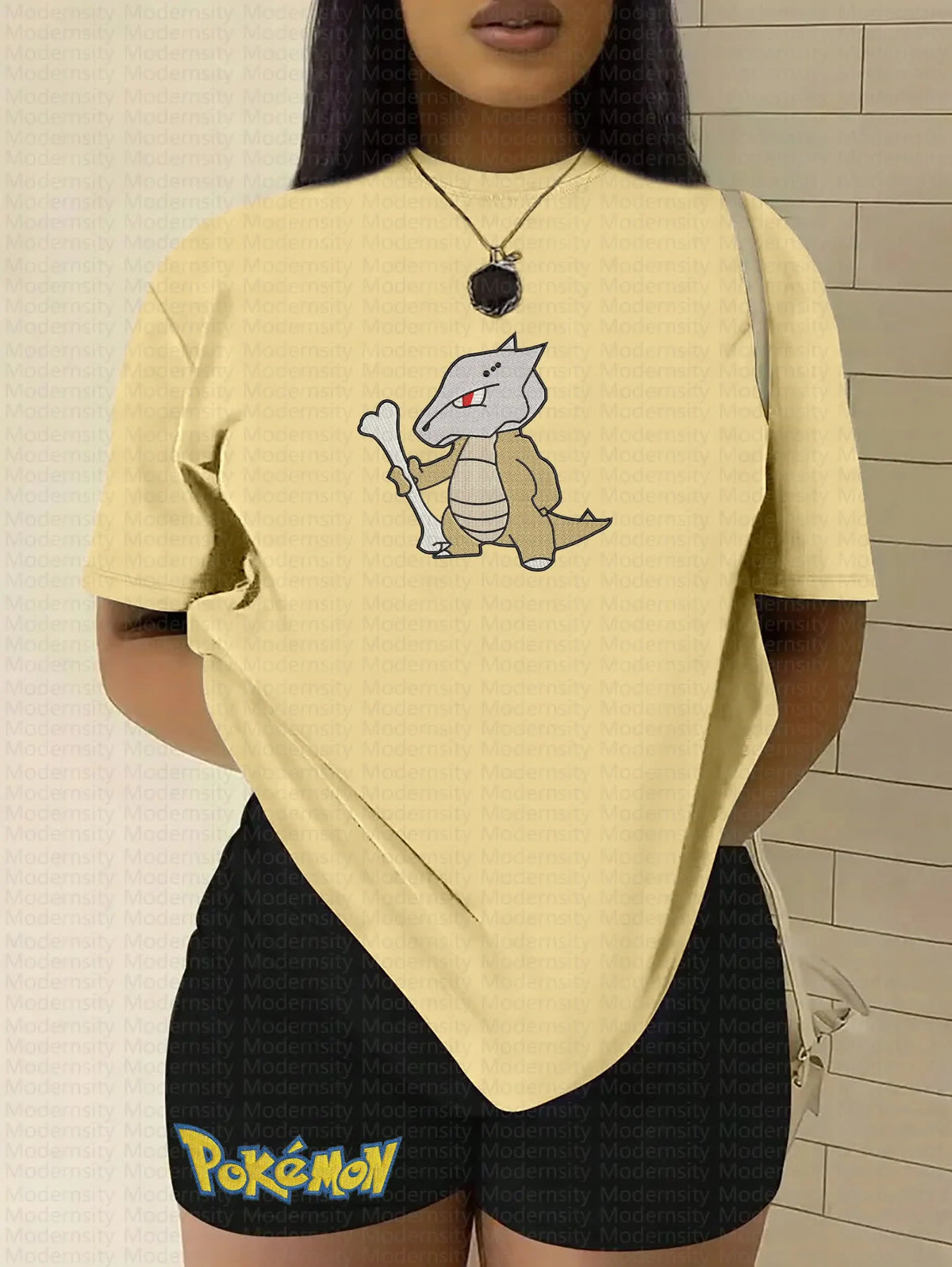 PKM-"Marowak" Anime Inspired Vintage Embroidered T-Shirt
