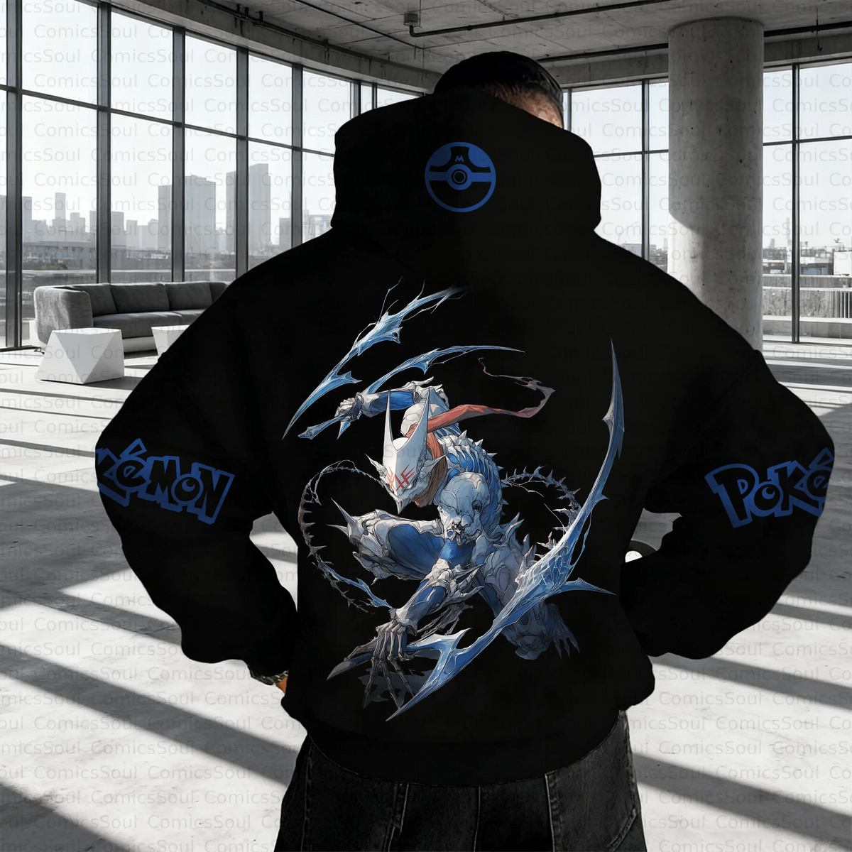 PKM-Unisex Anime Inspired Vintage Plush Hoodie