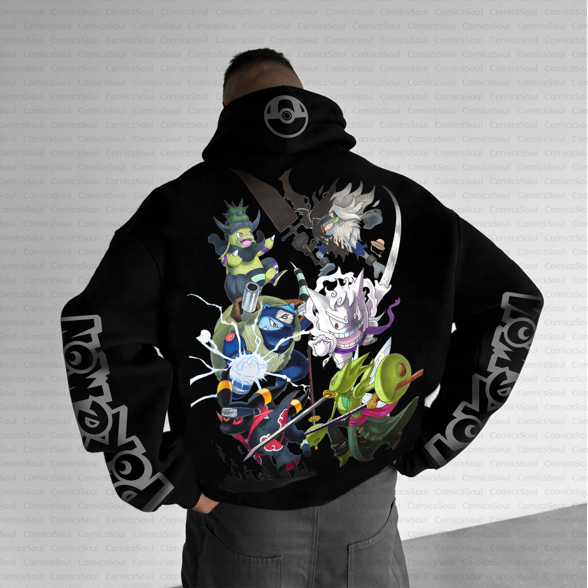 PKM-Unisex Anime Inspired Vintage Plush Hoodie