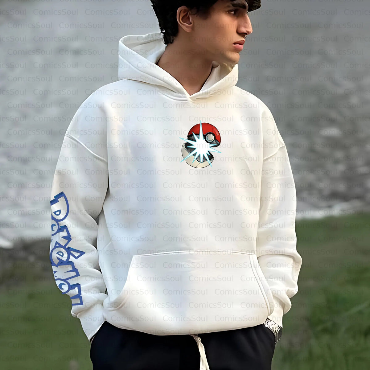 PKM-Unisex Anime Inspired Vintage Plush Hoodie
