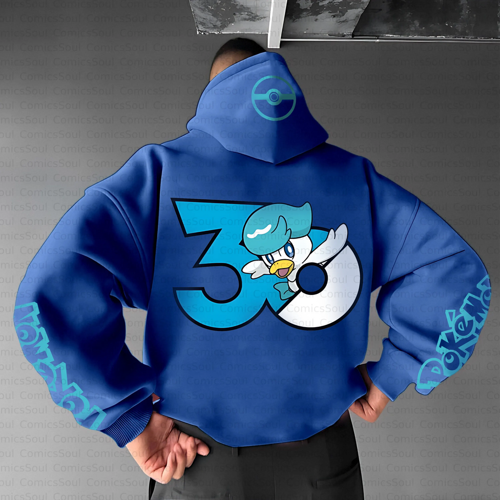PKM-Unisex Anime Inspired Vintage Plush Hoodie