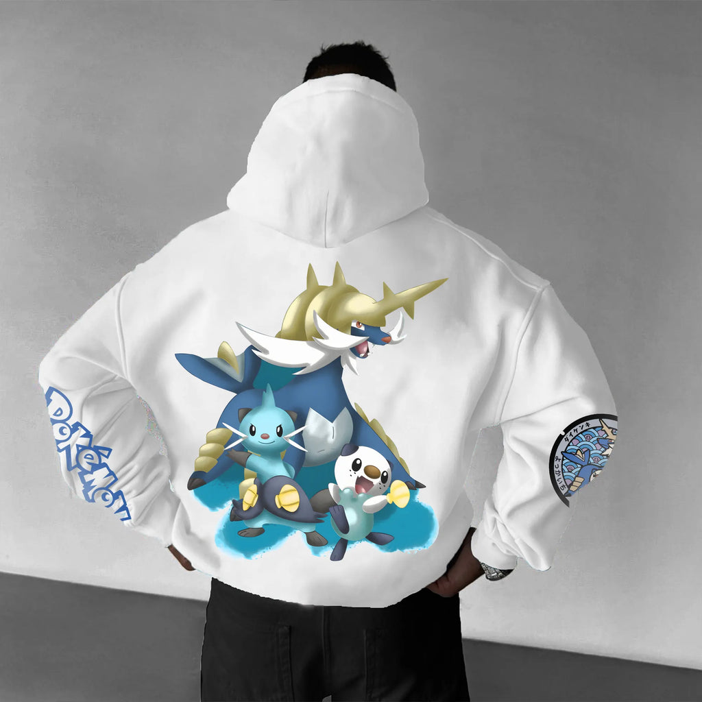 PKM-Unisex Anime Graphic Streetwear Vintage Hoodie