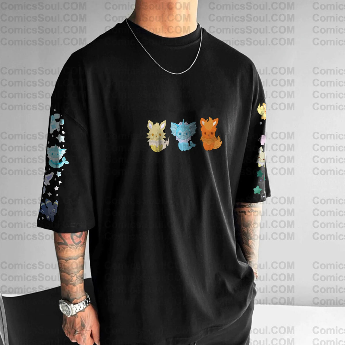 PKM-Unisex Anime Inspired Vintage T-Shirt