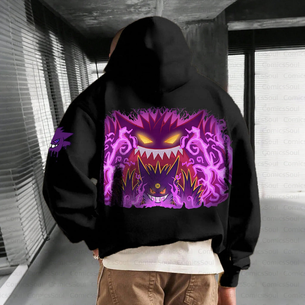 PKM-Unisex Anime Inspired Vintage Plush Hoodie