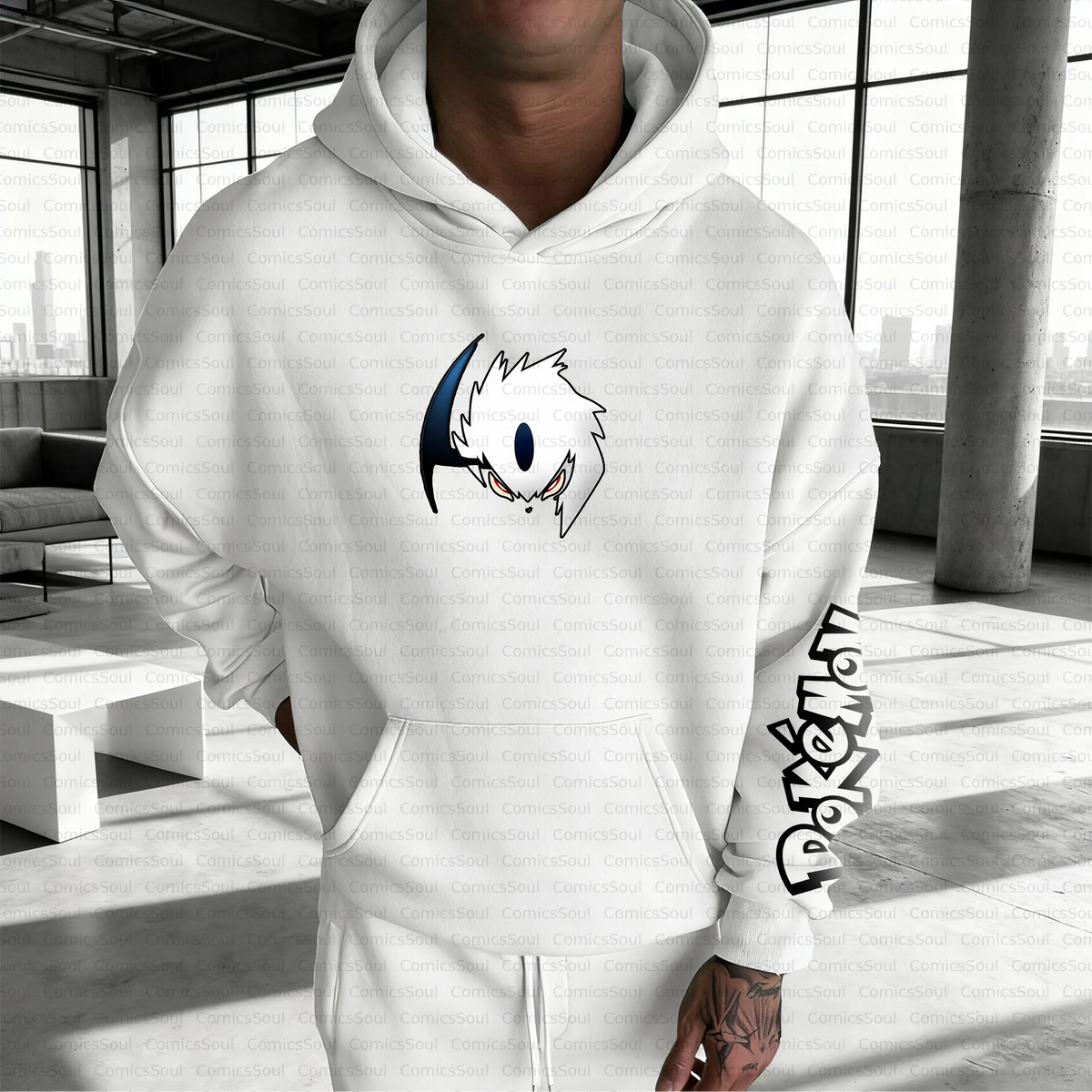 PKM-Unisex Anime Inspired Vintage Plush Hoodie