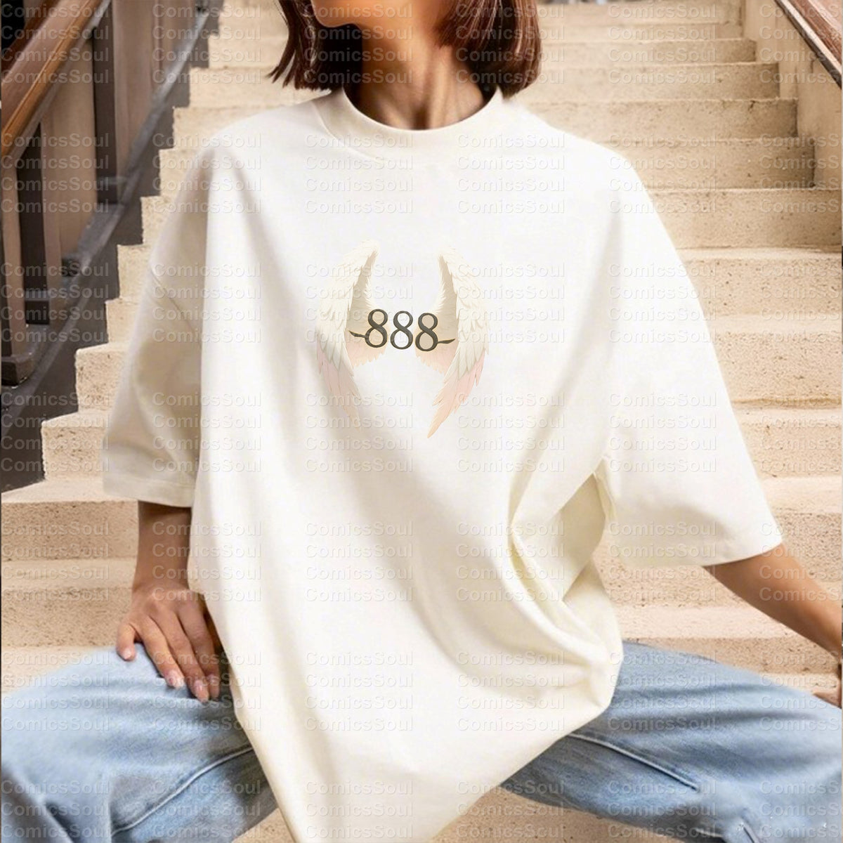 PKM-"Angel Number 888" Anime Inspired Vintage T-Shirt