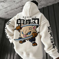 KNY Color-blocked Corduroy Hooded Sweatshirt