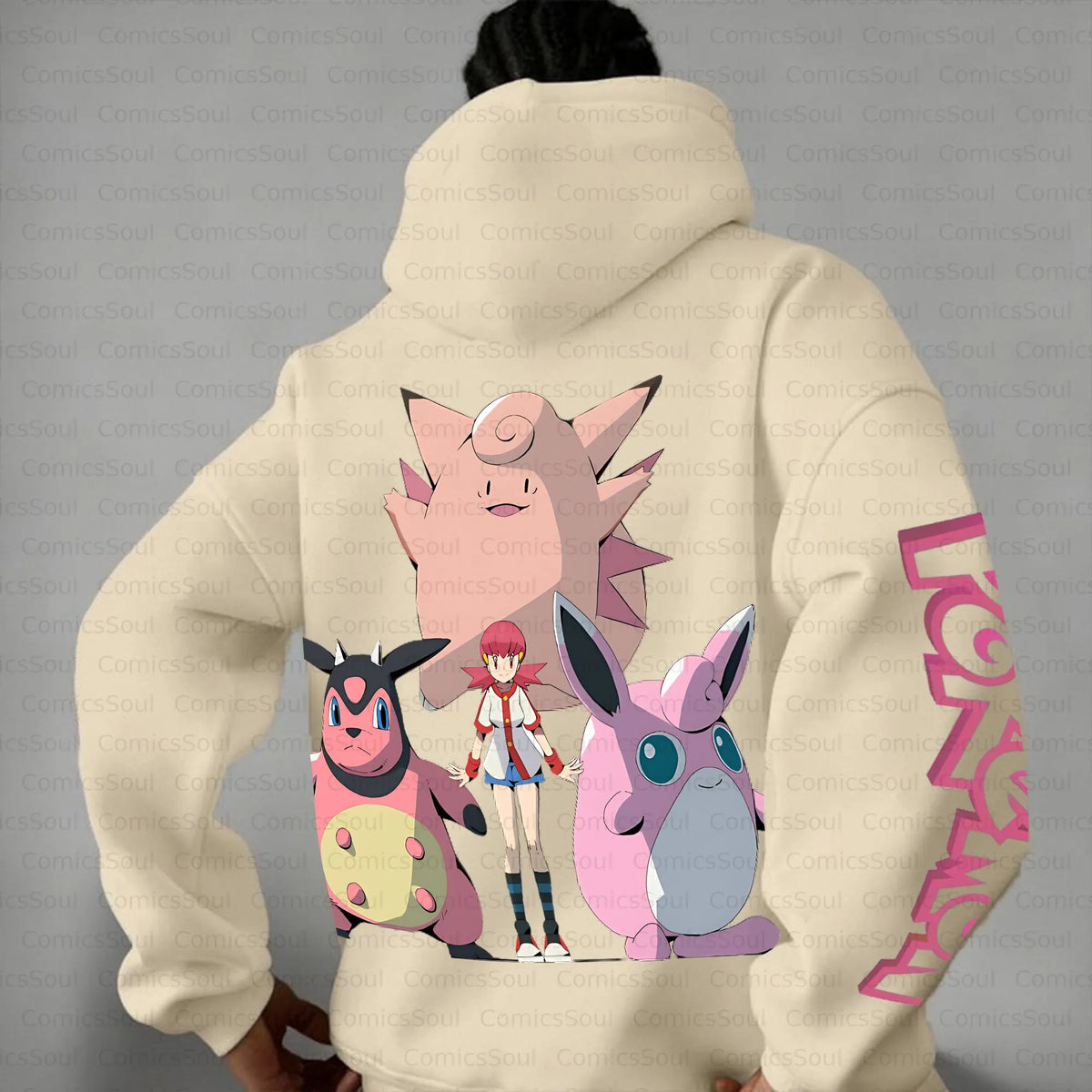 PKM-Unisex Anime Inspired Vintage Plush Hoodie