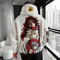 KNY Color-blocked Corduroy Hooded Sweatshirt