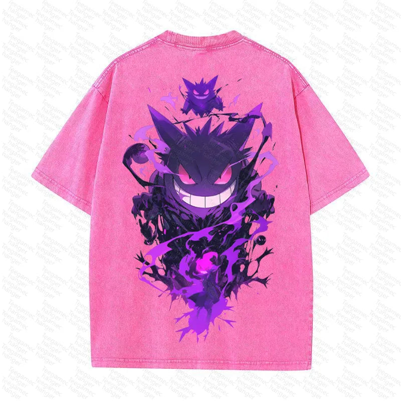 PKM-Unisex High Quality Inspired Vintage Washed 3D Direct Injection T-Shirt