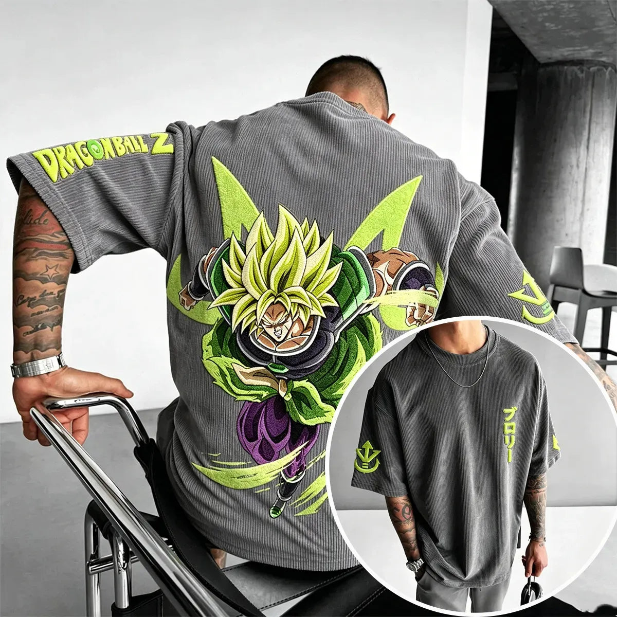 Dragon Ball Unisex Anime Inspired Vintage Corduroy T-Shirt