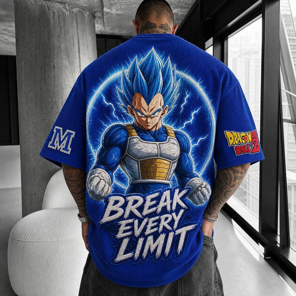 Dragon Ball Unisex Short-Sleeve Corduroy T-Shirt With Anime Print