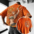 One Piece Unisex Anime-Style Retro Corduroy Oversized T-Shirt