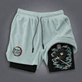 KNY Unisex Double-layer Shorts With Anime Print