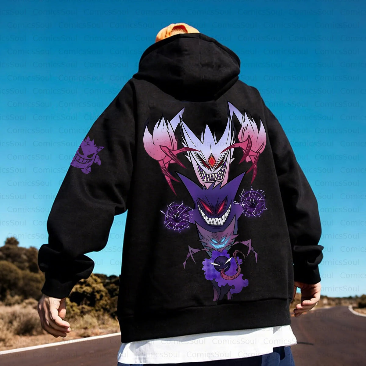 PKM-Unisex Anime Inspired Vintage Plush Hoodie