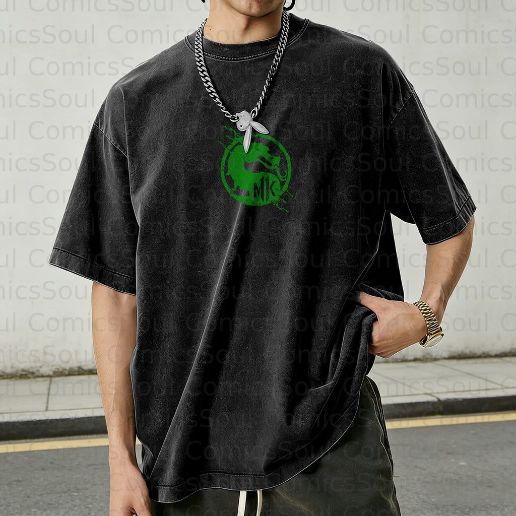 MK-Unisex Anime Inspired Vintage Washed T-Shirt