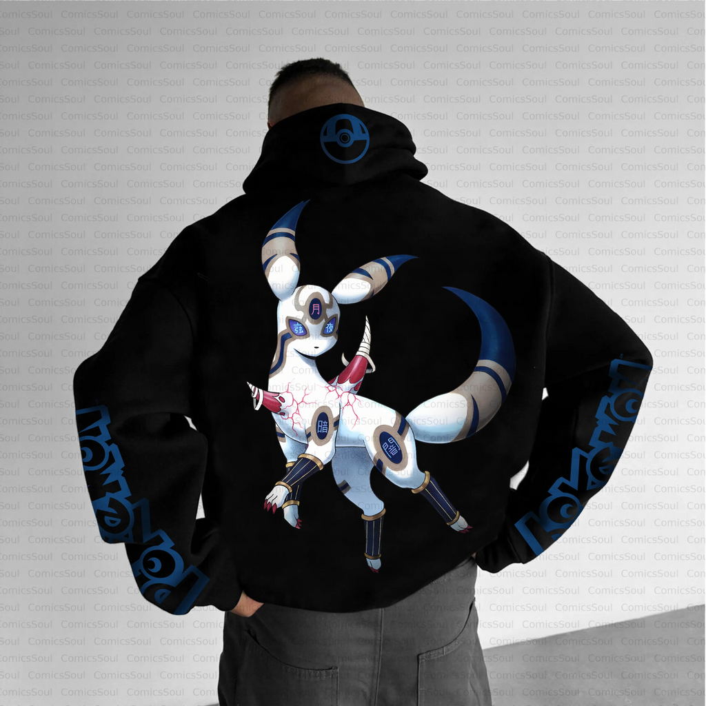 PKM-Unisex Anime Inspired Vintage Plush Hoodie