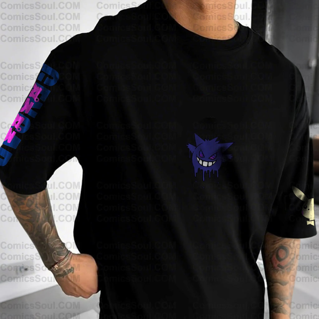 PKM-Unisex Anime Inspired Vintage T-Shirt