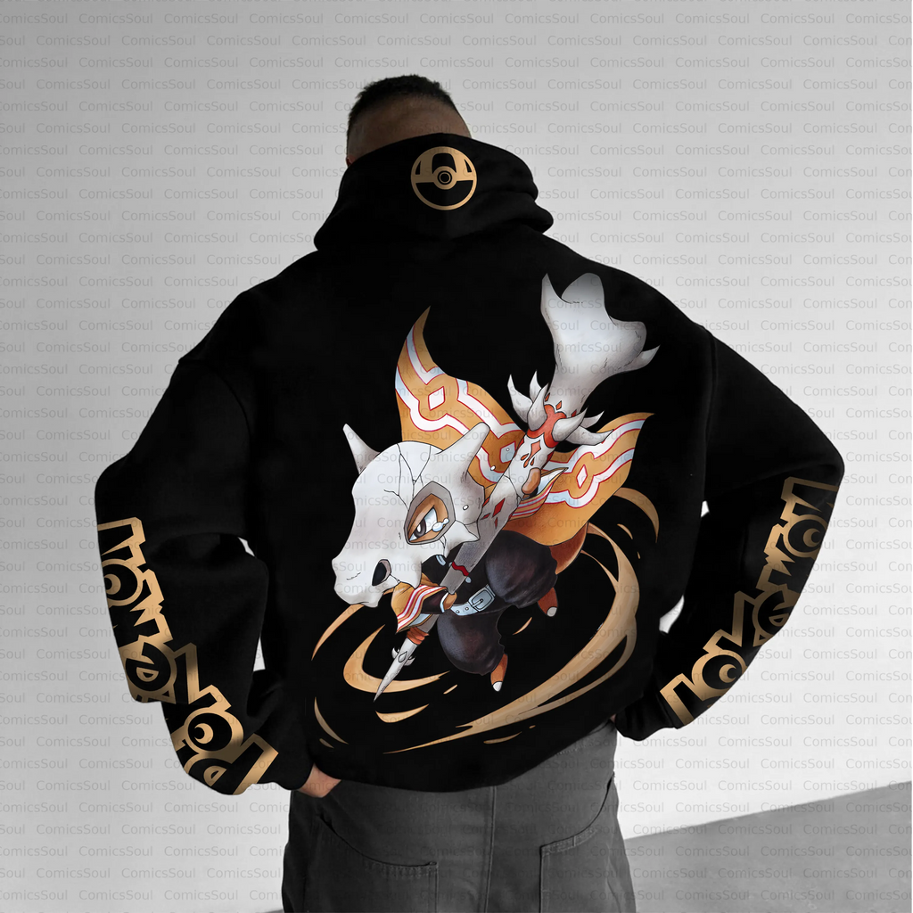 PKM-Unisex Anime Inspired Vintage Plush Hoodie
