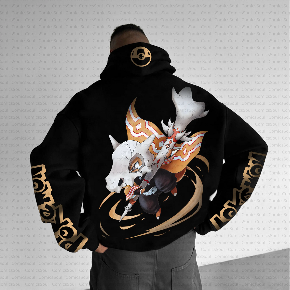 PKM-Unisex Anime Inspired Vintage Plush Hoodie
