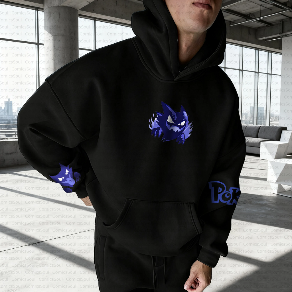 PKM-Unisex Anime Inspired Vintage Plush Hoodie