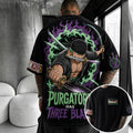 One Piece Unisex Short-Sleeve Corduroy T-Shirt With Anime Print