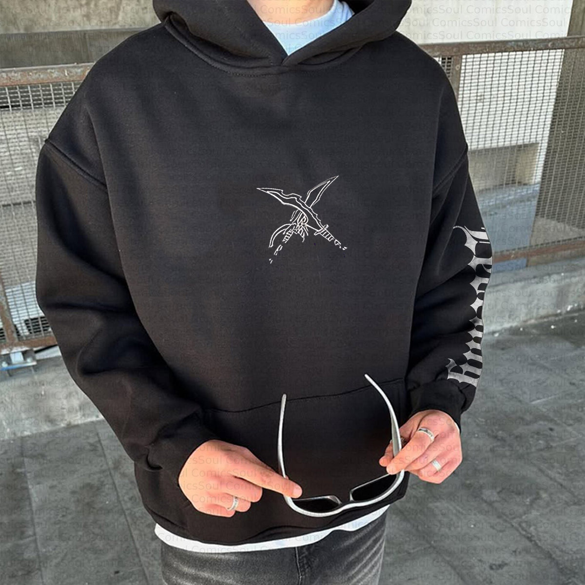 SL-Plus Velvet Unisex Anime Graphic Streetwear Vintage Hoodie