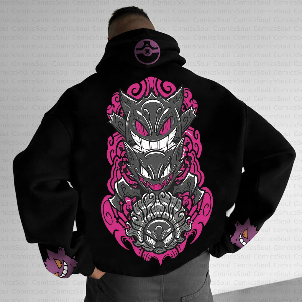 PKM-Unisex Anime Inspired Vintage Plush Hoodie