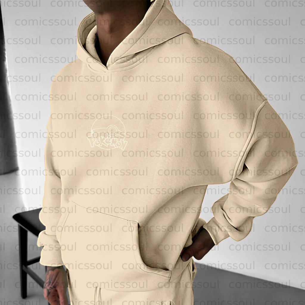 PKM-Unisex Anime Graphic Streetwear Vintage Plush Hoodie