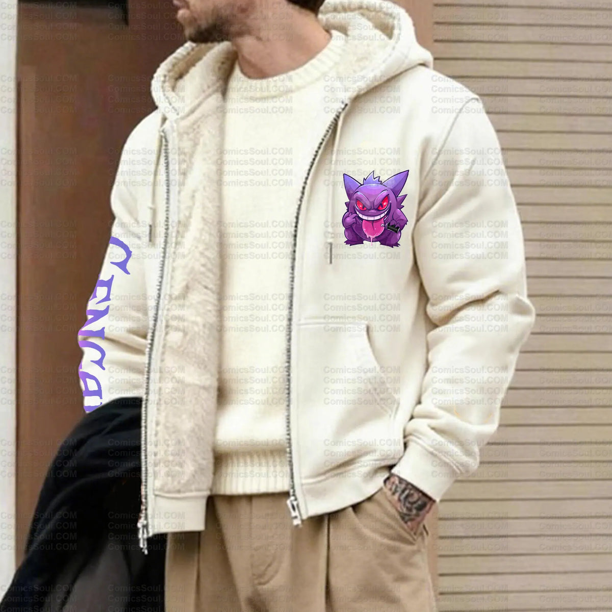 PKM-Unisex Graphic Streetwear Vintage Zipper Cardigan Plush Hoodie