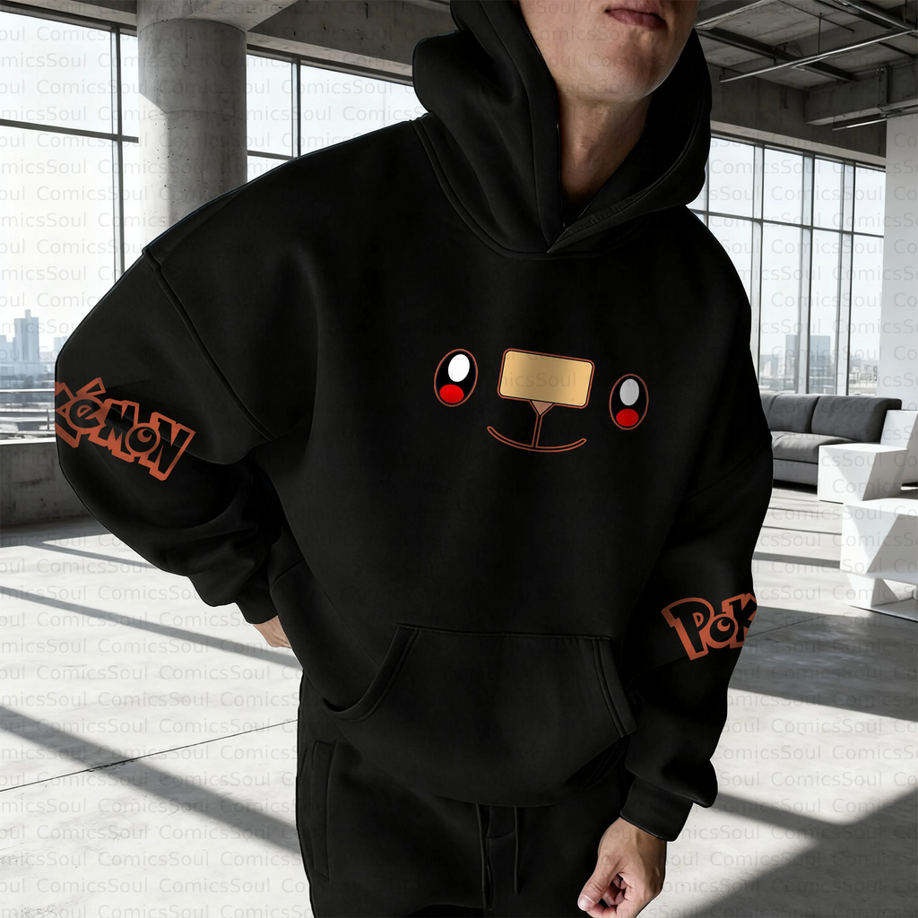PKM-Unisex Anime Inspired Vintage Plush Hoodie