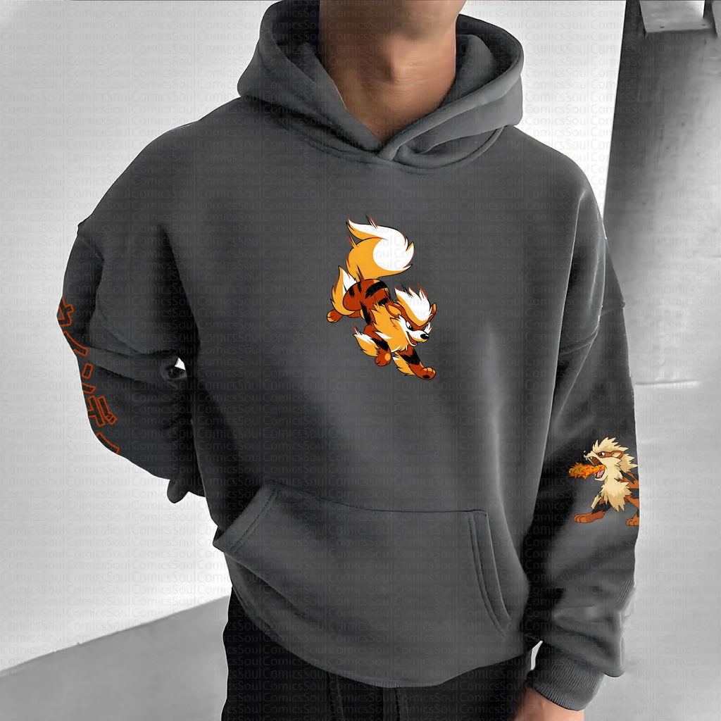 PKM-Unisex Anime Graphic Streetwear Vintage Hoodie