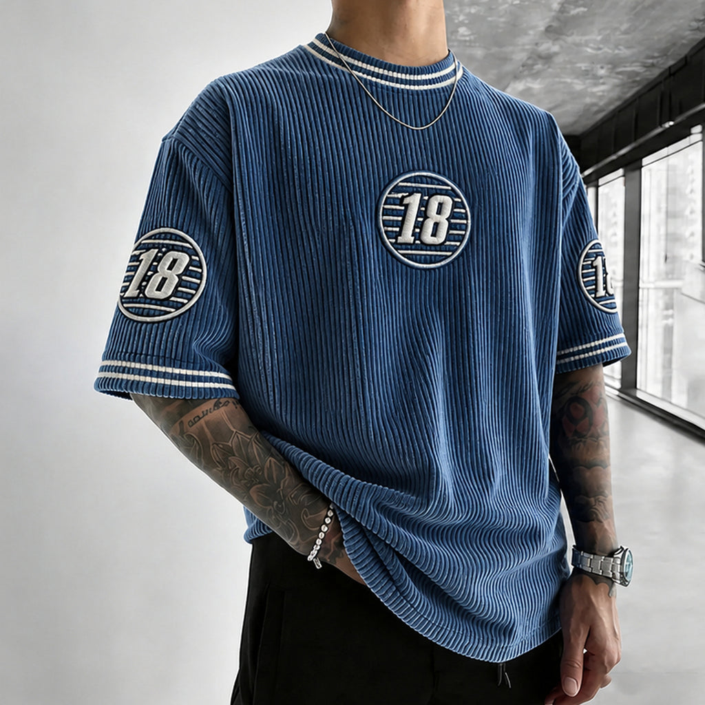 Dragon Ball Unisex Anime-Style Retro Corduroy Oversized T-Shirt