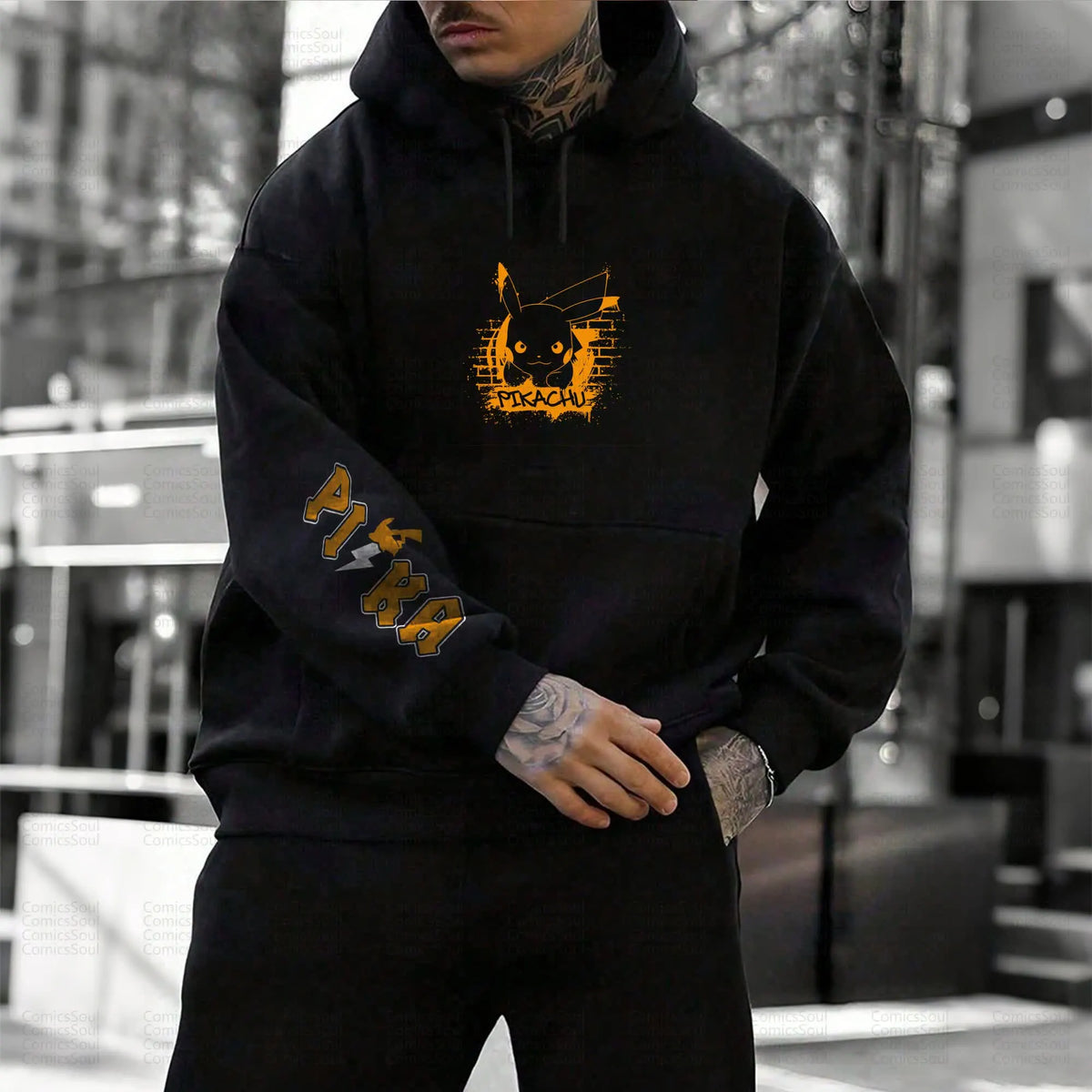 PKM-Unisex Anime Graphic Streetwear Vintage Hoodie
