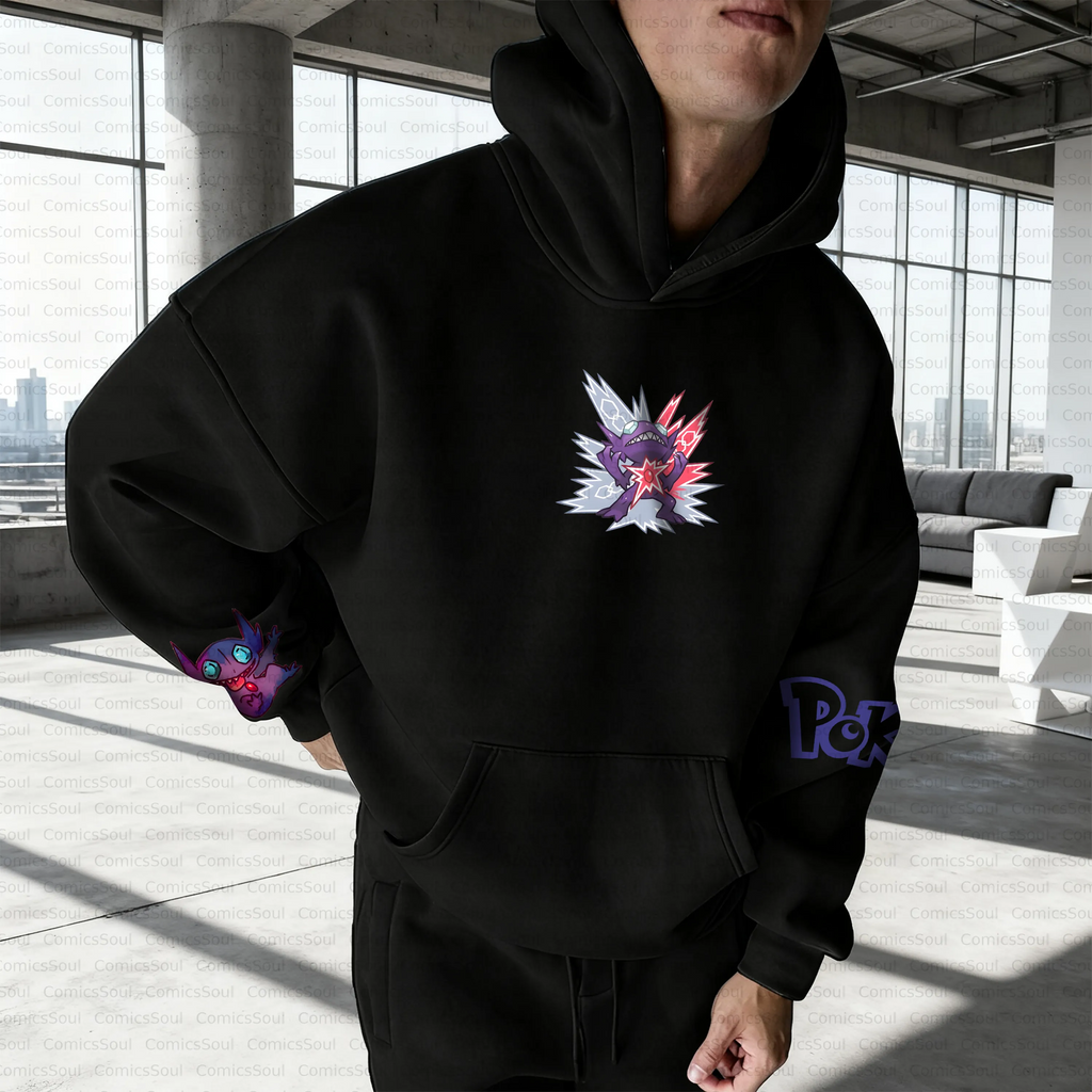 PKM-Unisex Anime Inspired Vintage Plush Hoodie