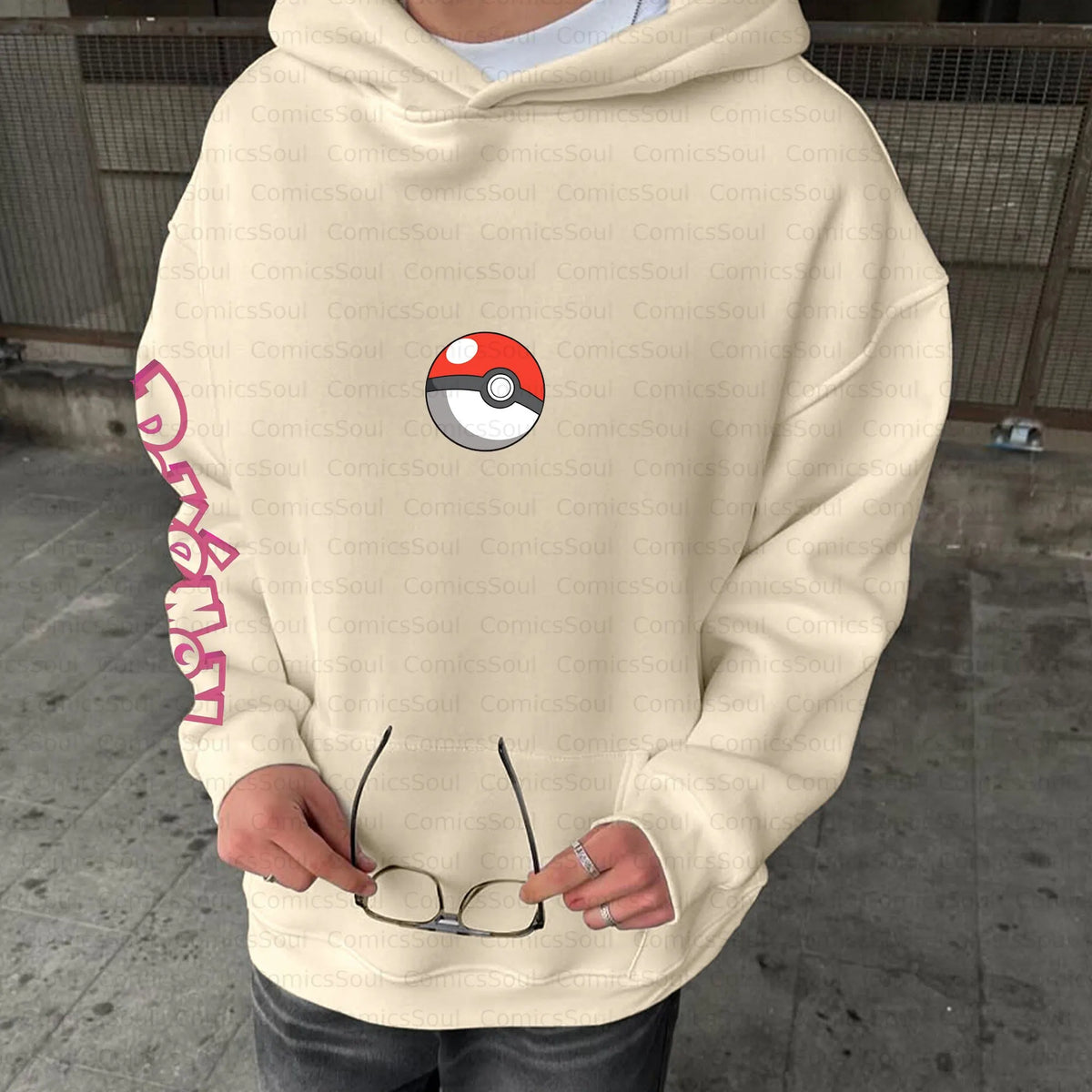 PKM-Unisex Anime Inspired Vintage Plush Hoodie